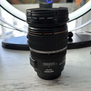 CANON 17-55MM F2.8 w/ IMAGE STABILIZER AF&MF (Made in Japan). LENS COVER INCL.